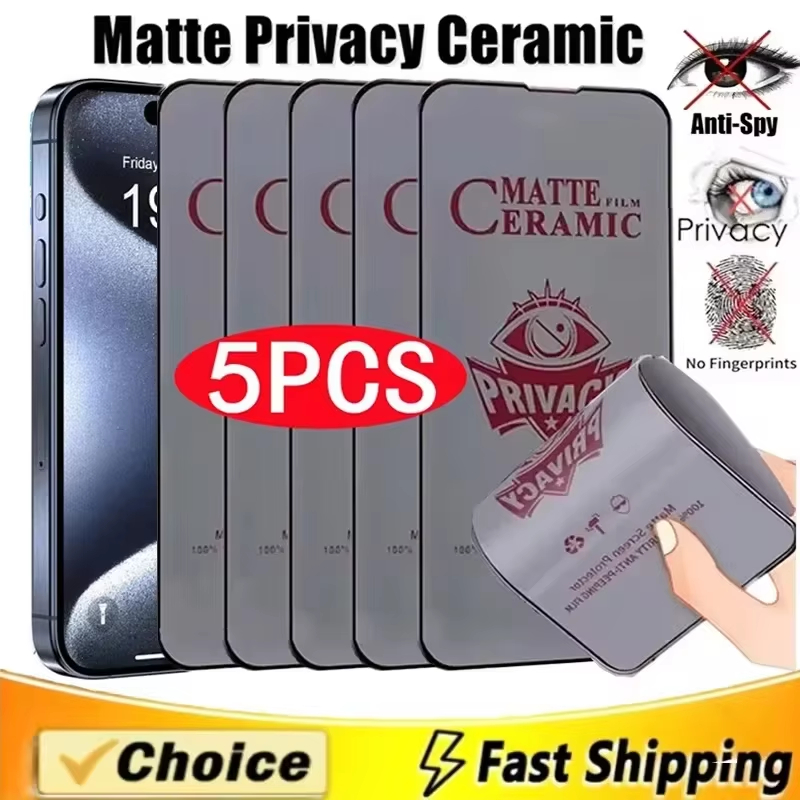 Matte Anti Glare Screen Protector - 1-5PCS Anti-Spy Matte Film For Samsung