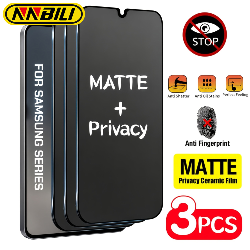 Matte Anti Glare Screen Protector - NNBILI 3pcs Matte Ceramic Privacy Screen