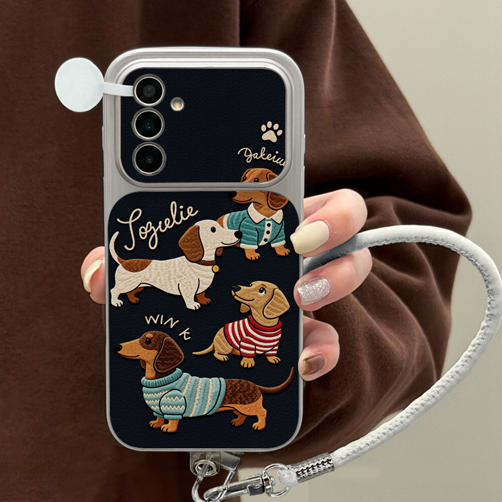 Cartoon Dachshund Phone Case F - огляд і ціна Cute Cartoon Wrist Strap Silicone Case