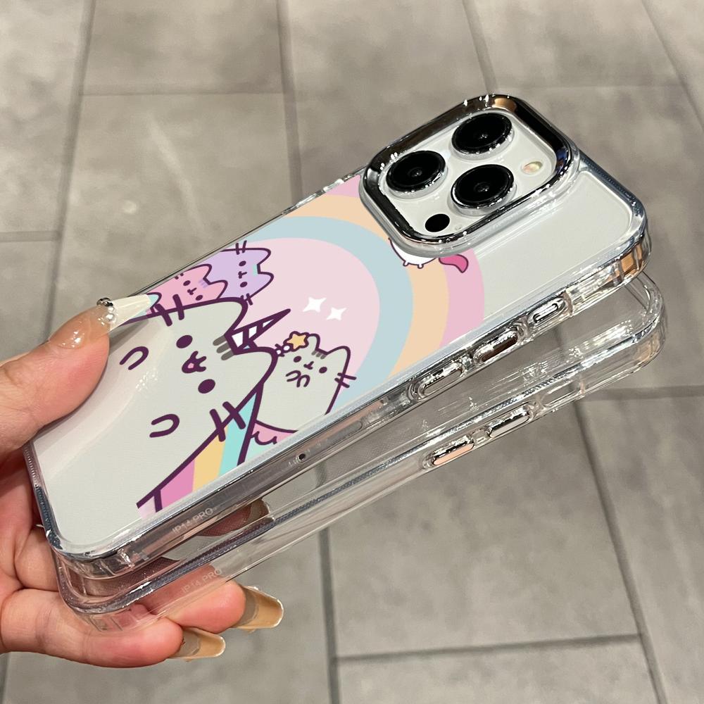 Cartoon Pusheen Cat Matte Tran - огляд і ціна Clear Shockproof Bumper Case