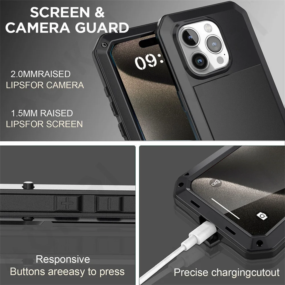 Case For iPhone 17 16 15 14 13 - огляд і ціна Heavy Duty 360 Full Body Protective Case