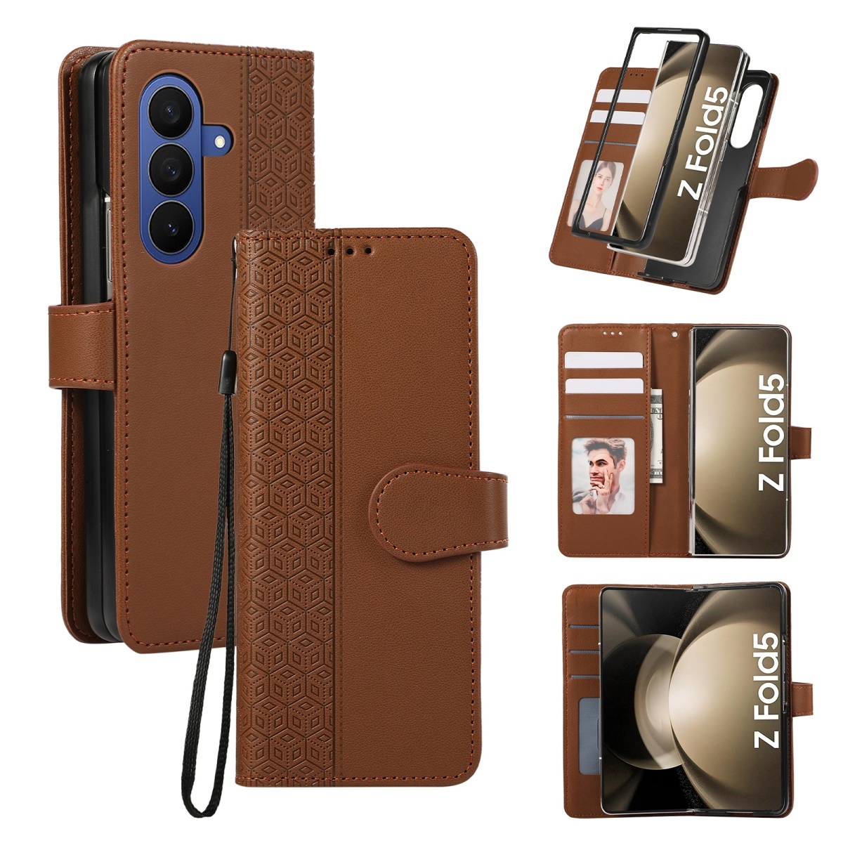 Flip Leather Wrist Strap Phone - огляд і ціна Leather Wallet Card Holder Phone Cover