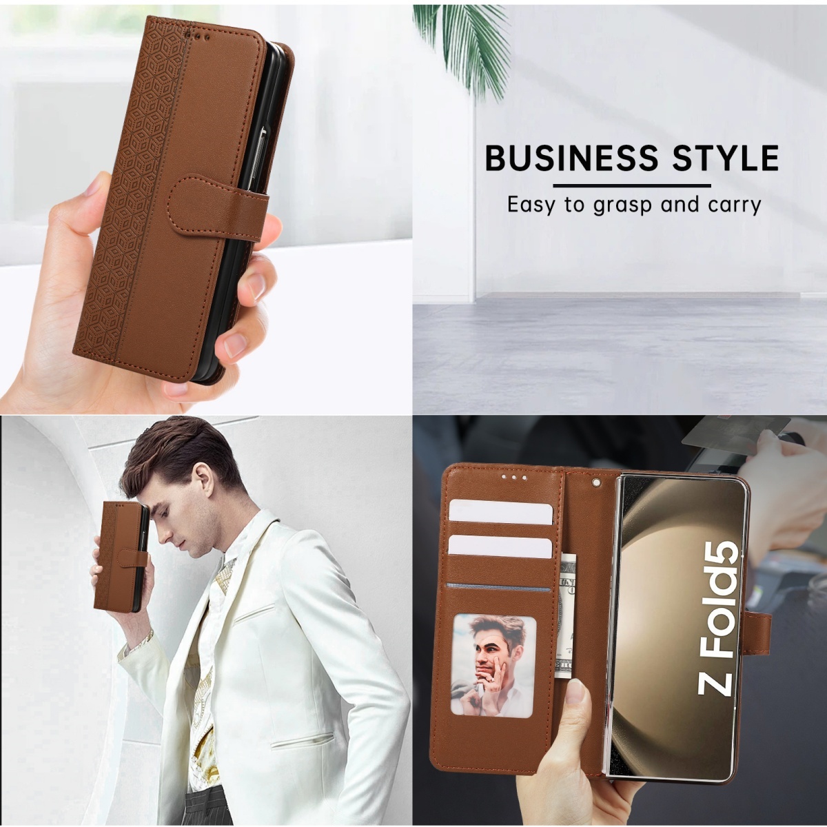 Flip Leather Wrist Strap Phone - огляд і ціна Leather Wallet Card Holder Phone Cover