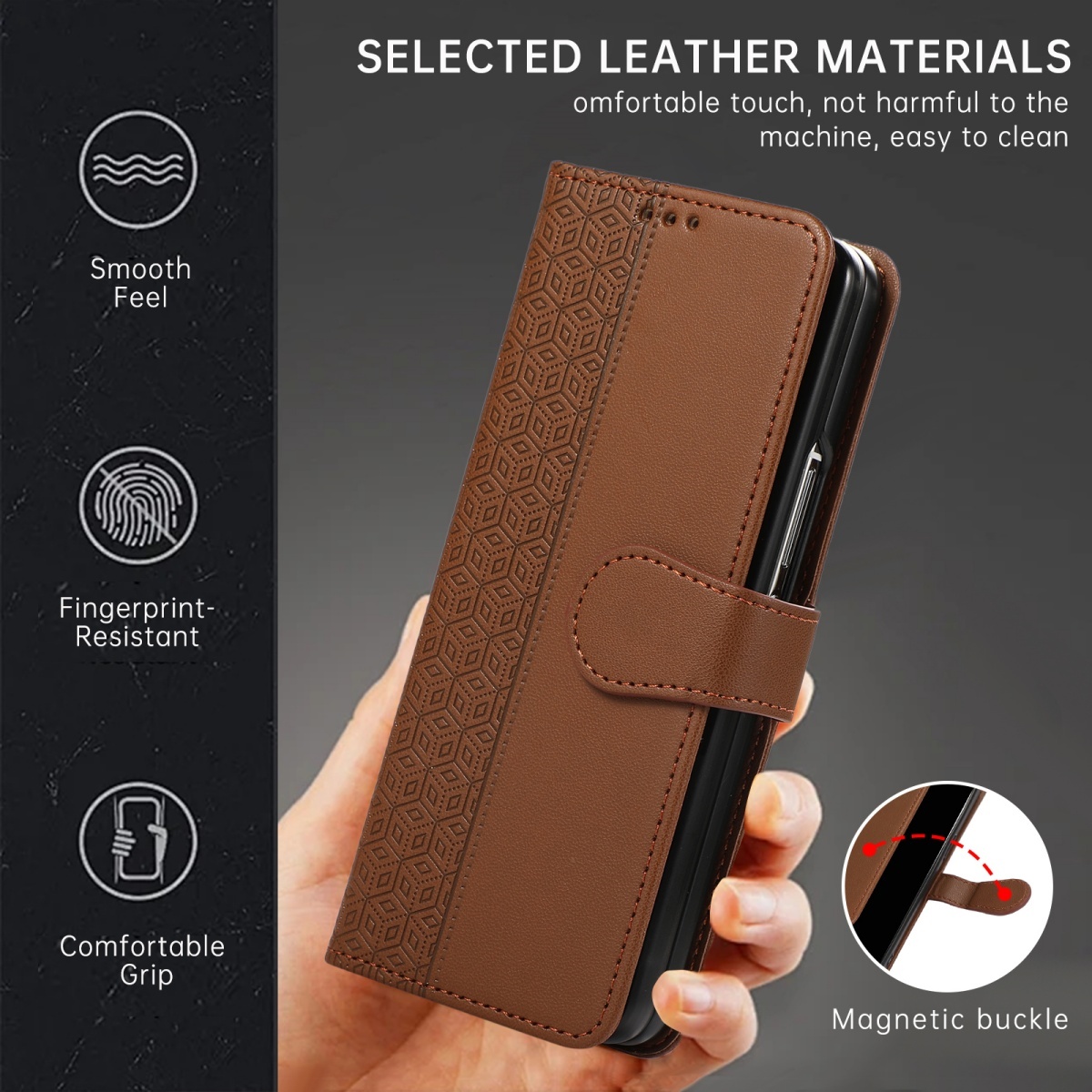 Flip Leather Wrist Strap Phone - огляд і ціна Leather Wallet Card Holder Phone Cover