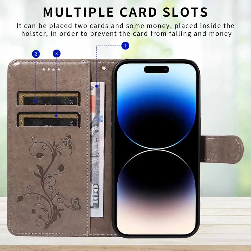 Leather Wallet Flip Phone Case - огляд і ціна Leather Wallet Card Holder Phone Cover